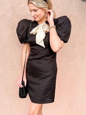 ANTONIO MELANI x Courtney Grow Savile Short Puff Sleeve Bow Tie
Crew Neck Dress